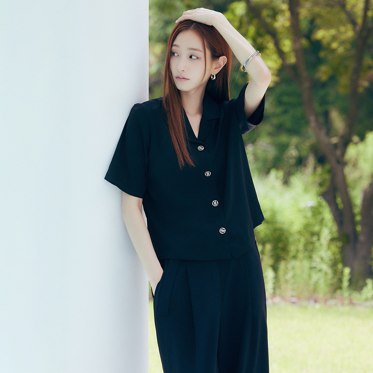 찰랑셔츠] 쿨 테일러드 반팔셔츠 (SET)_CVYWE3701N- 클라비스