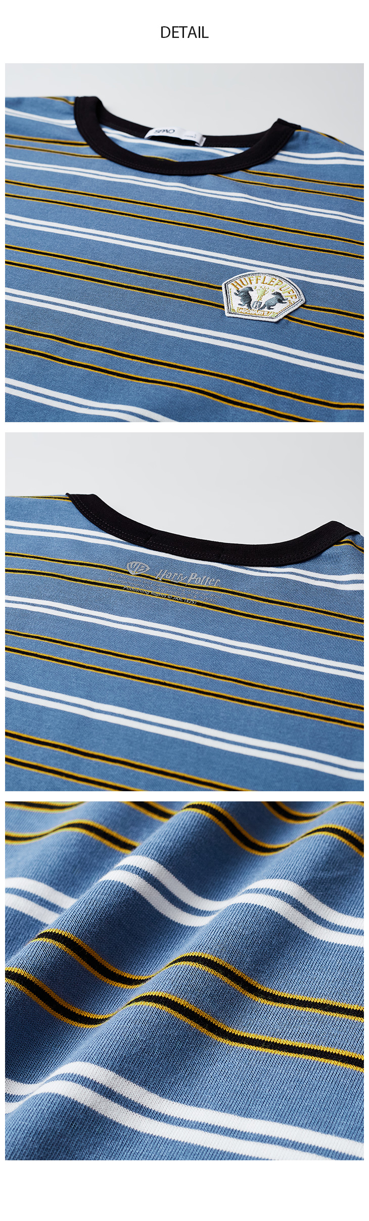 ★ SPAO★ Harry Potter Striped Short Sleeve T-Shirt BLUE SP SPAO X Harry Potter] STRIPED SHORT SLEEVE T-SHIRT