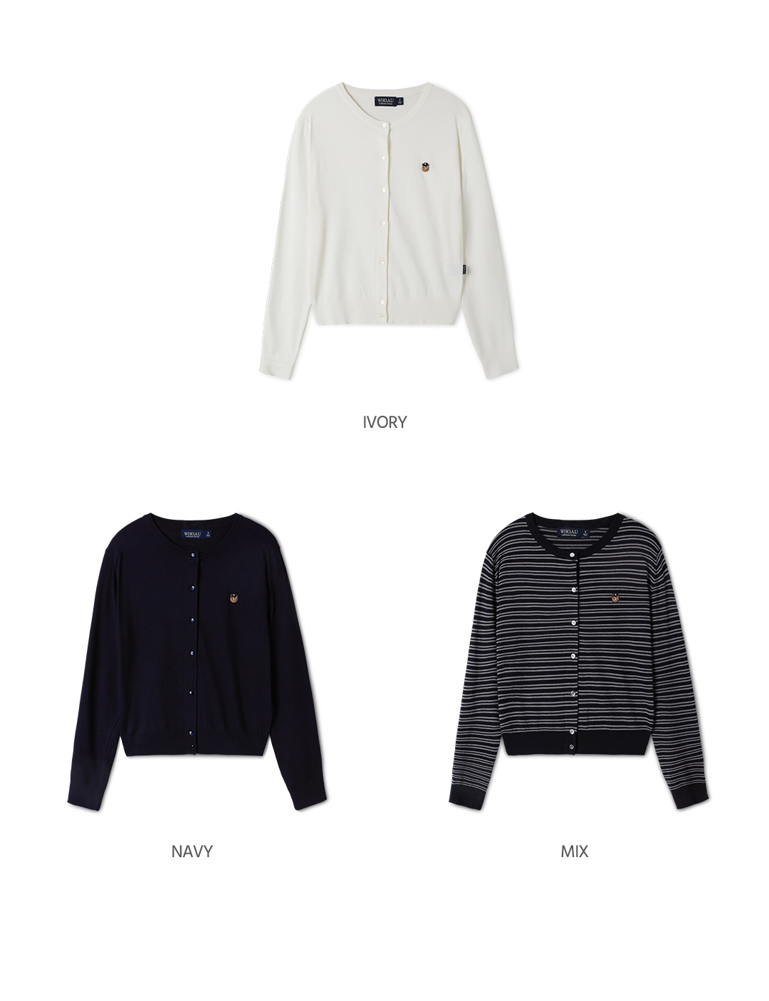 Steve Head Point Plain Cardigan(Set-up)/WHCKF4941F- 후아유