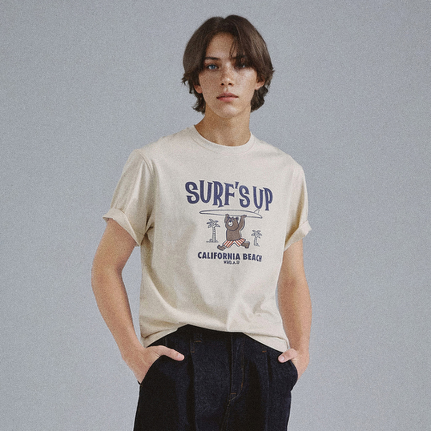 【WHO.A.U】Steve Head Point Short Sleeve Steve Head Point Short Sleeve(Set-up) - 후아유닷컴