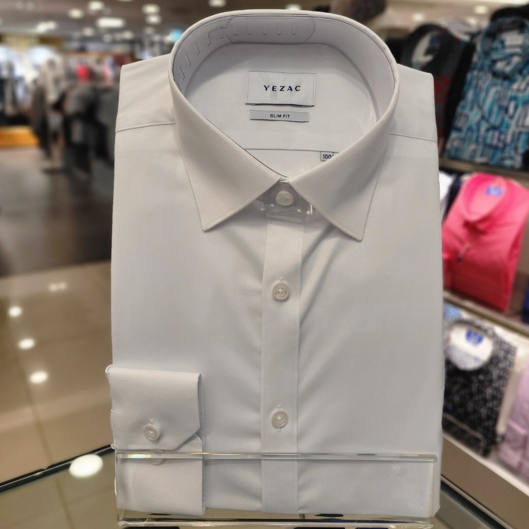 NC순천점 [예작] YJFSIS354 슬림핏 올화이트 로고NO 노마크 기본레귤러카라 소프트 스판 긴팔