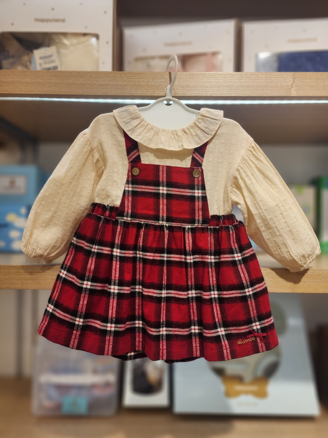 [해피랜드]뉴코아인천아울렛 압소바 프릴 멜빵 레이어드 OP