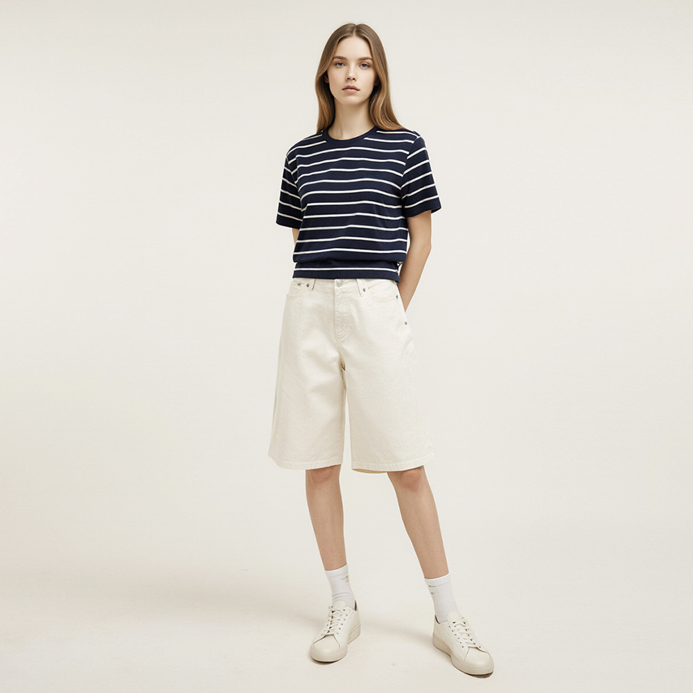 행텐 뉴코아산본아울렛 행텐 여성용 5부 버뮤다 데님 청반바지 10520-156-406-10