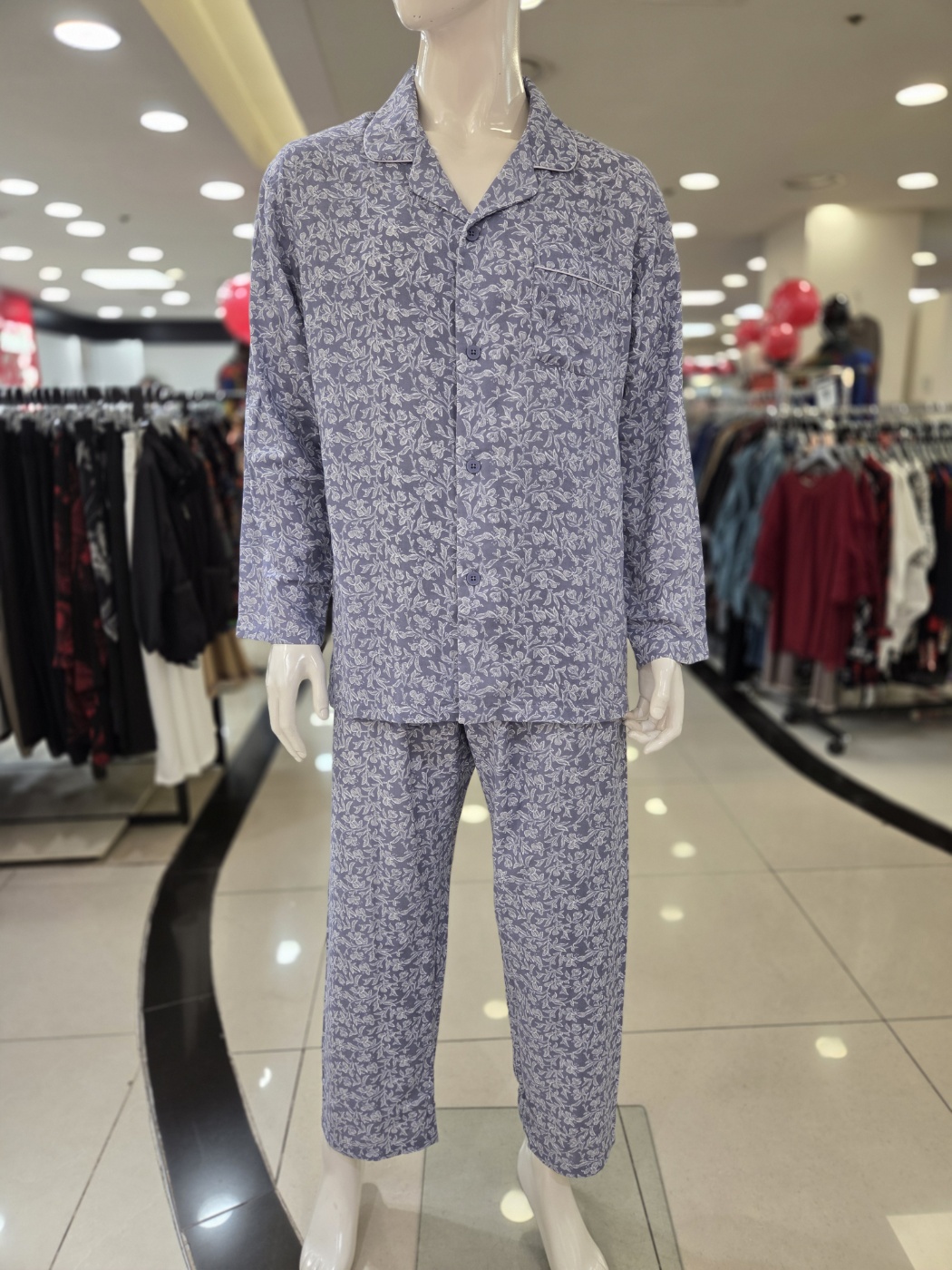 비비안 사계절 면100% 이중거즈 플라워나염 남자 잠옷 MP8872A- 이랜드몰