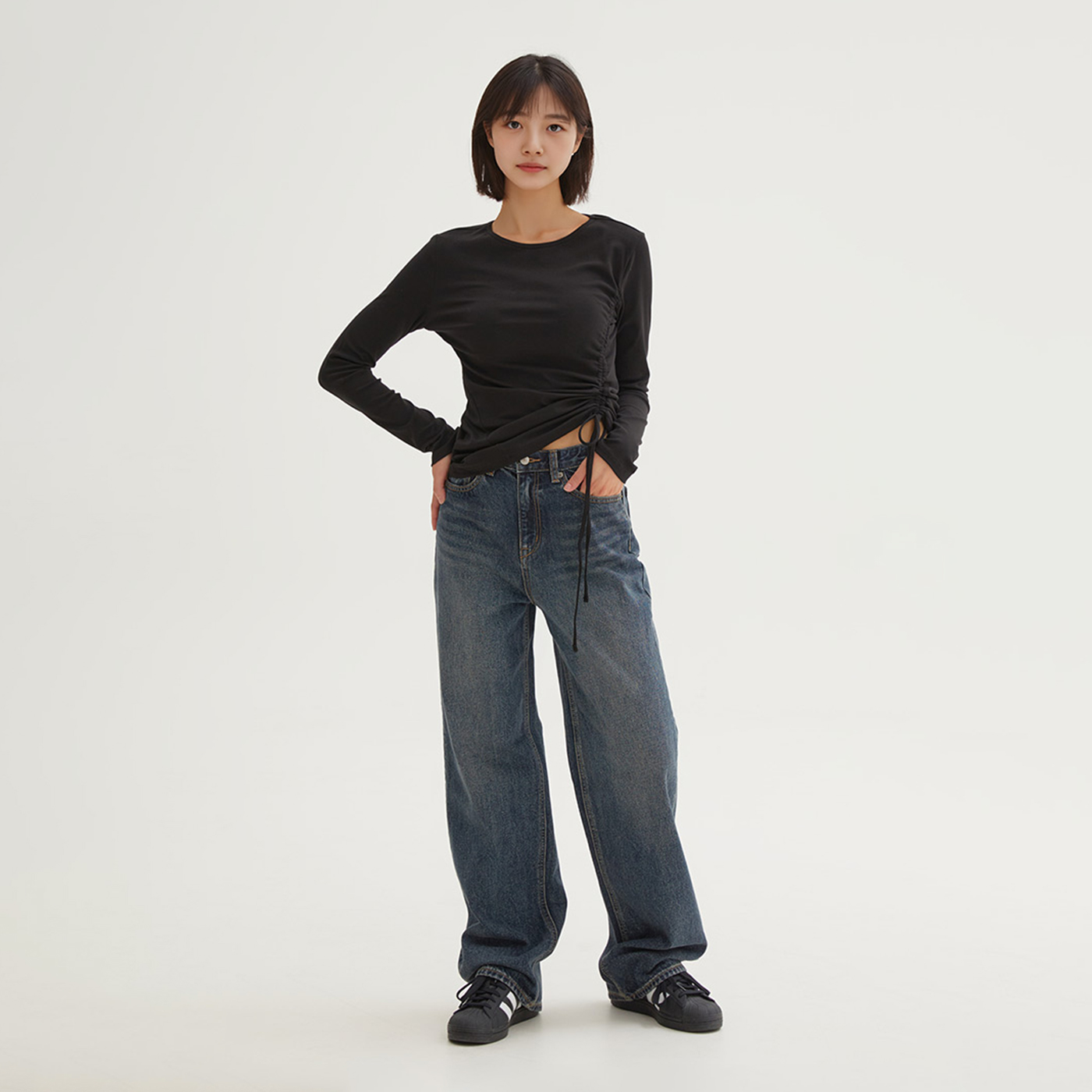[스파오][데일리지] 롱 와이드 진 SPTJFA9G51