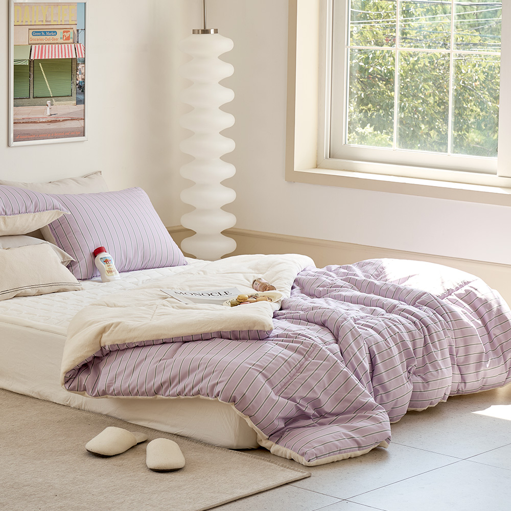 ON 젤라또극세사 퀸 차렵이불 라벤더st+아이보리_CV0225240- 모던하우스