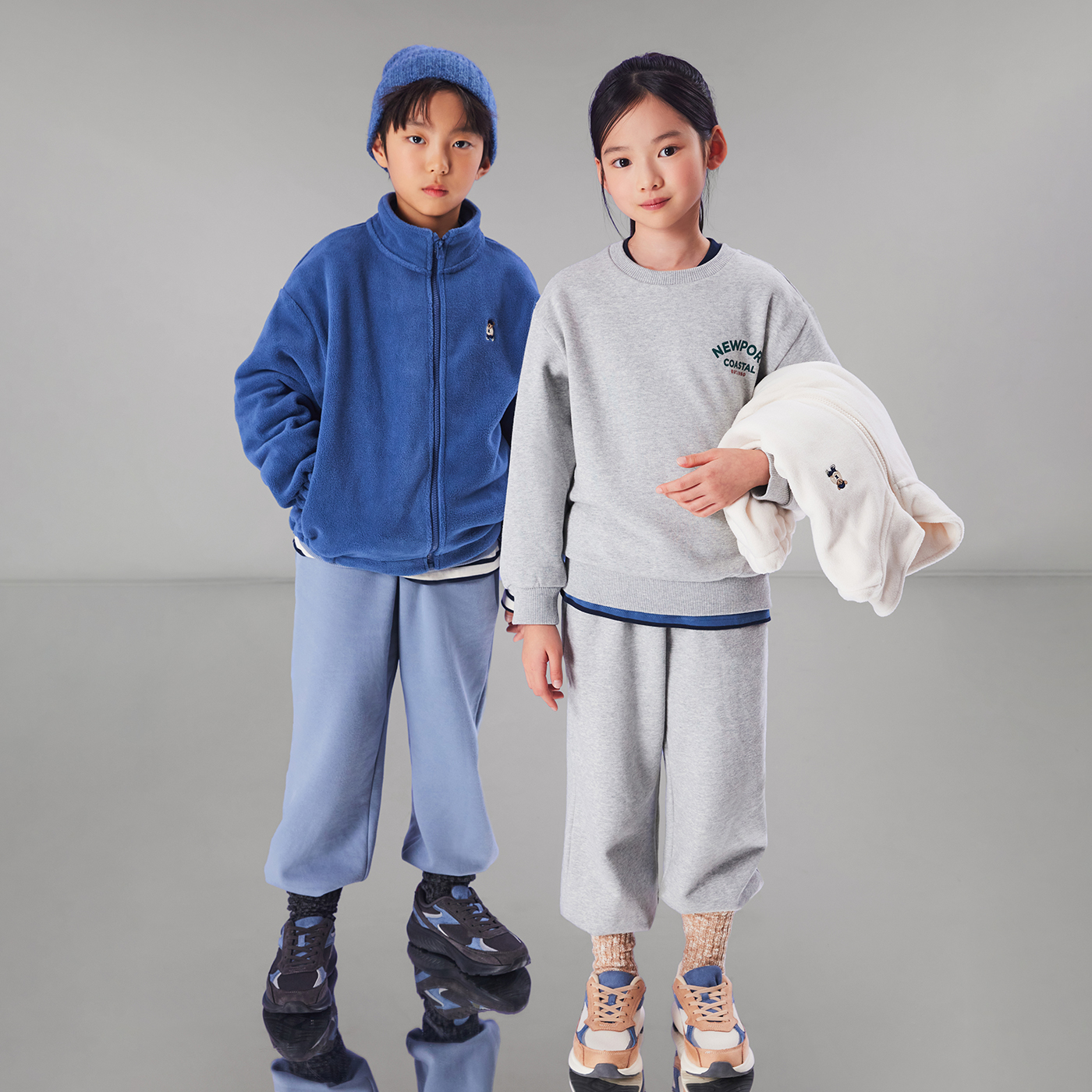 오키즈 스파 키즈 NEWPORT 상하세트 기모 SPSMF4TKU2