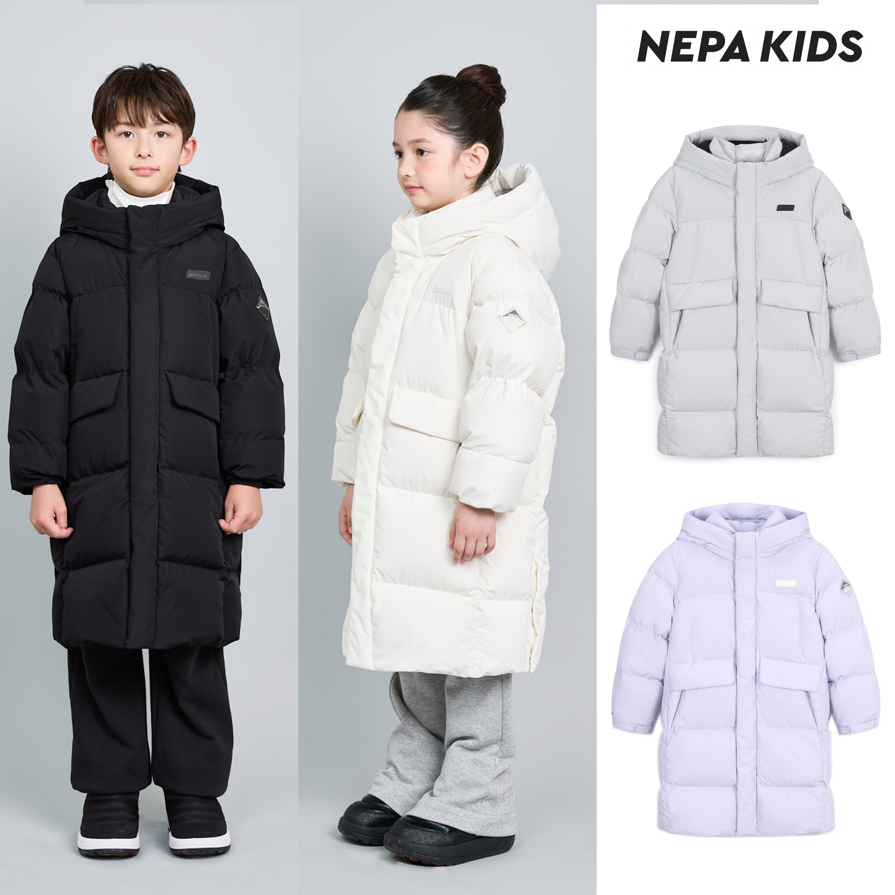 NEPA KIDS 네파키즈 공용 무브온 덕다운 롱자켓