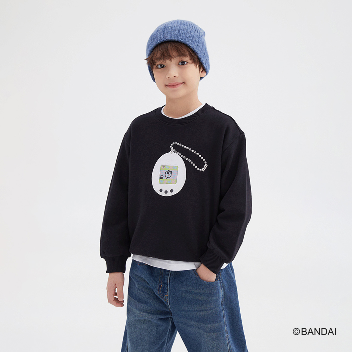 오키즈 스파 키즈 다마고치 스웨트셔츠 기모 SPMWF4TKU2