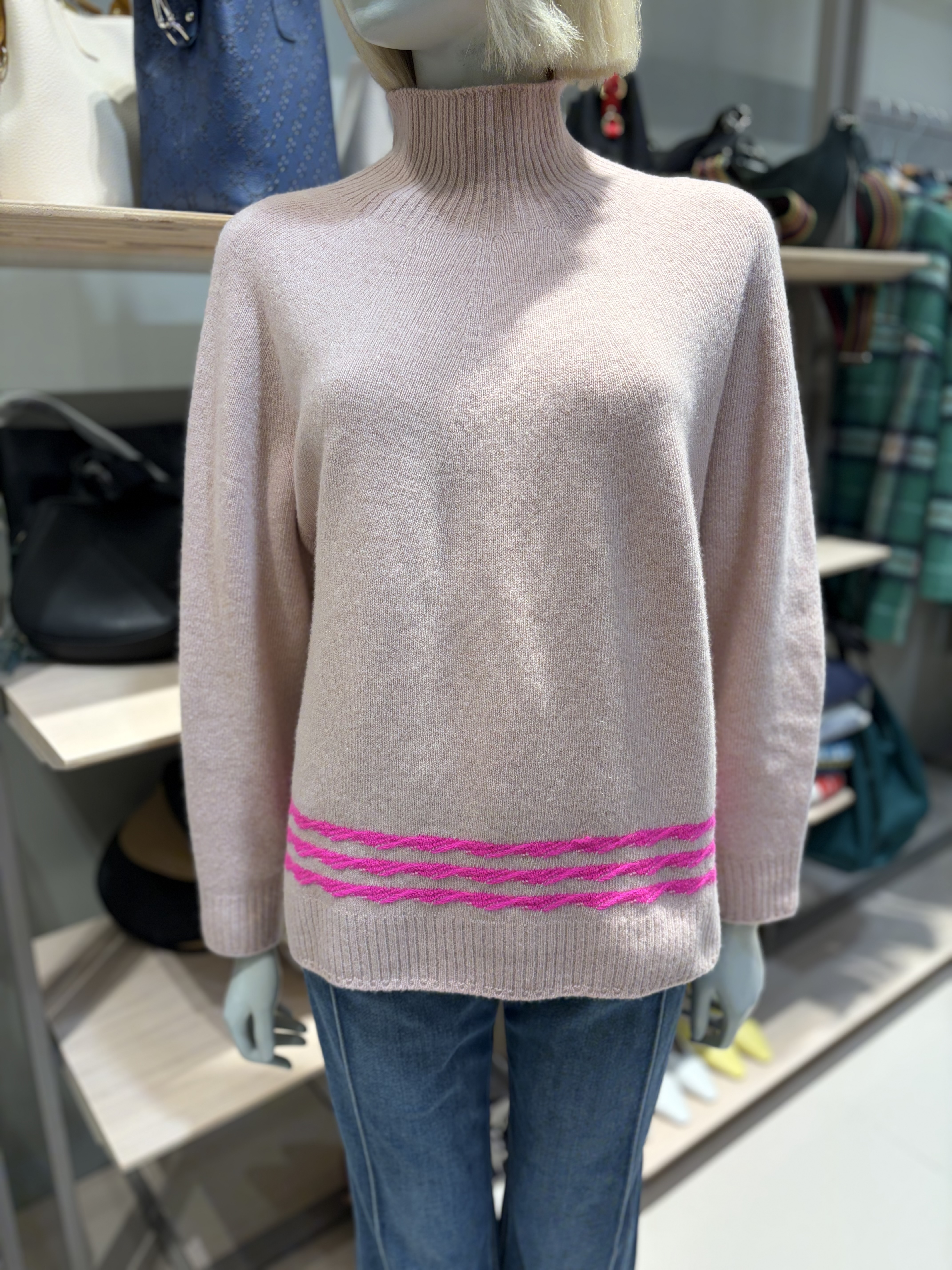 BAKP58461(BE/LP)_베네통 홀가먼트 터틀넥 캐시미어(10%)혼방 울 니트- 이랜드몰