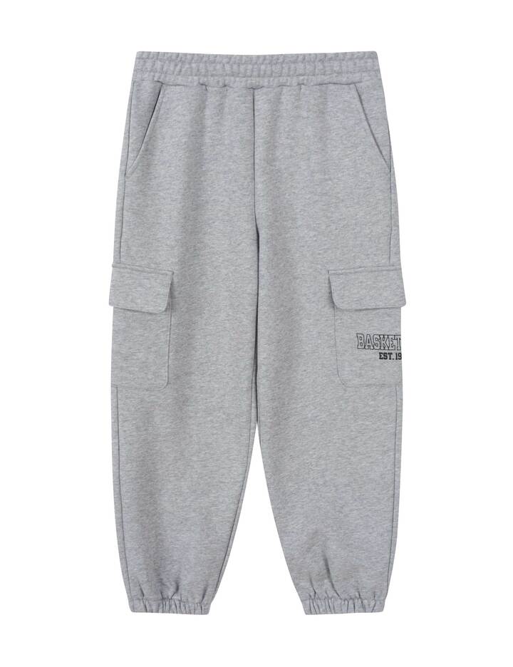 NC부산대점 [NBA키즈 매장 정품][약기모] 25년 F/W NBA 기모 와이드 카고  조거 팬츠