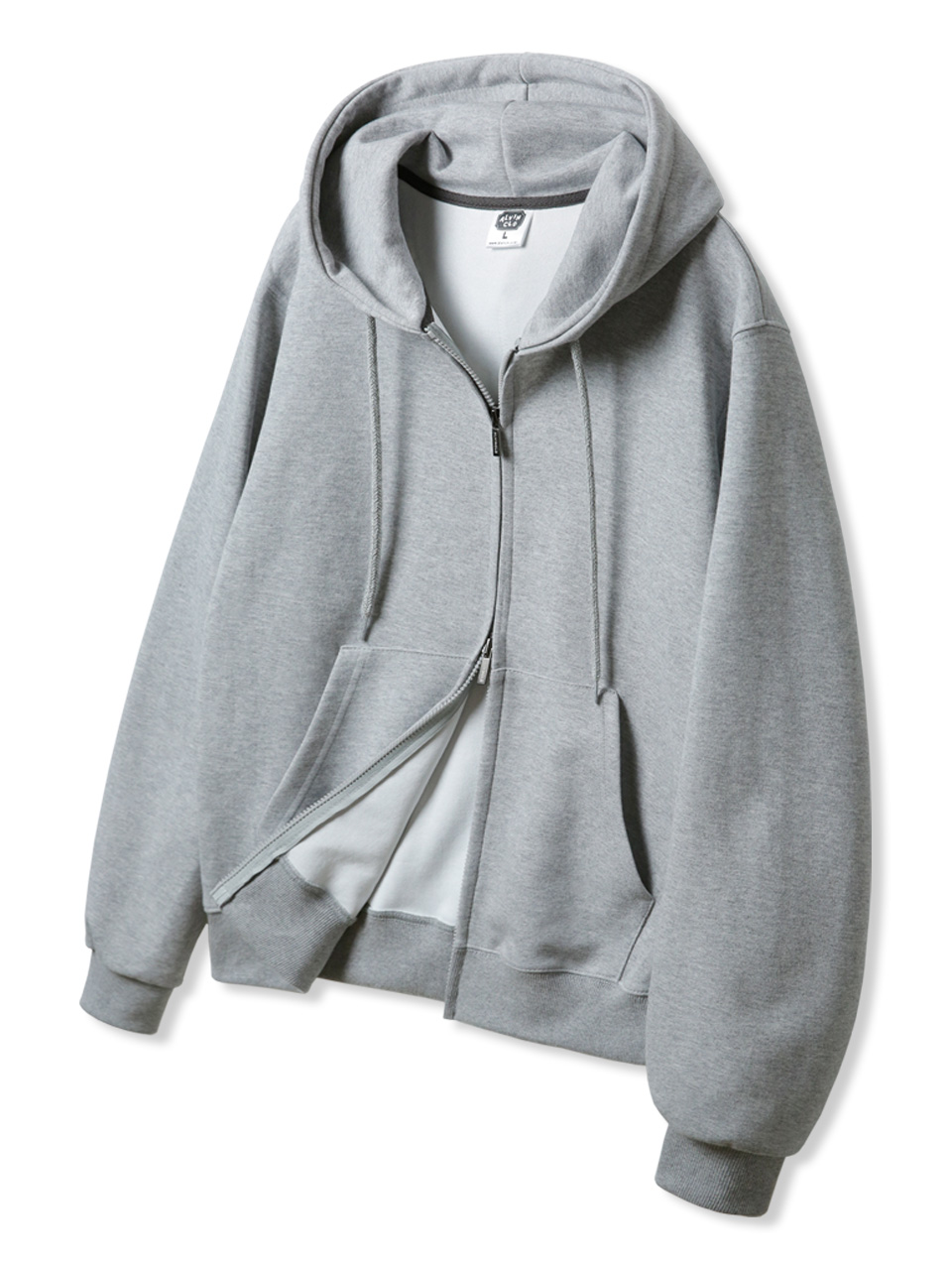 앨빈클로 무지 레귤러핏 투웨이 후드집업