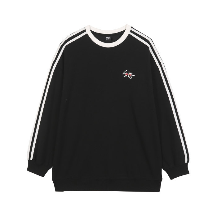 (주)제이씨물산 [에어워크주니어]NC덕천점 에어워크 주니어 (뉴코아 덕천점) 두줄 쿠션 맨투맨 티셔츠 R257B1211A 블랙