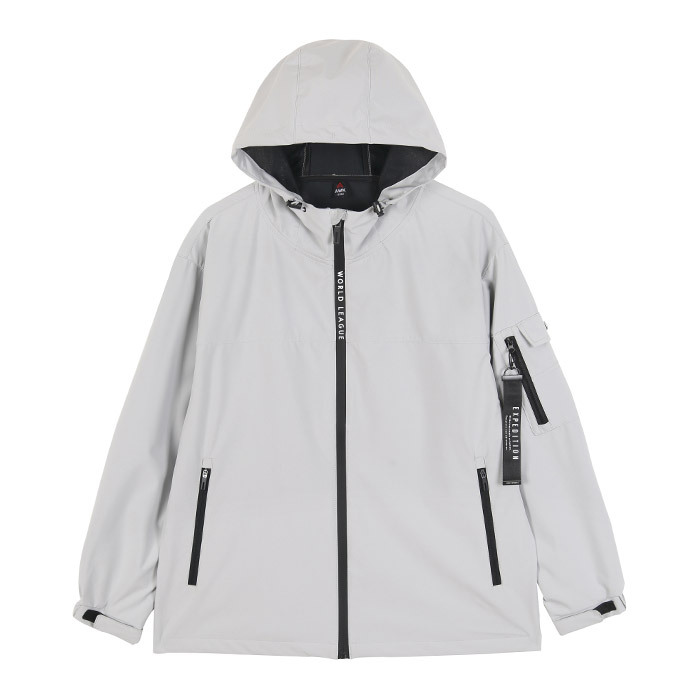 (주)제이씨물산 [에어워크주니어]NC덕천점 에어워크 주니어(뉴코아 덕천점) 3-LAYER 후드 바람막이 점퍼A251B0404B 그레이