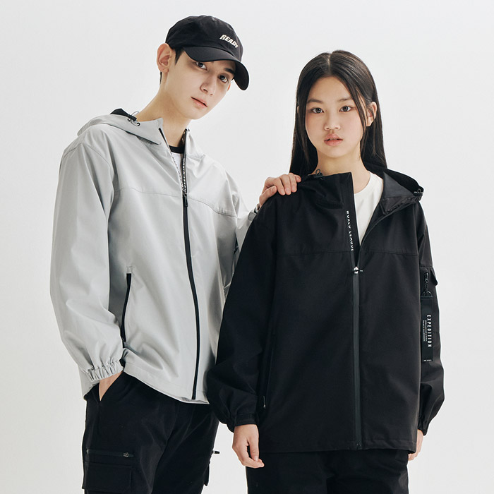 (주)제이씨물산 [에어워크주니어]NC덕천점 에어워크 주니어(뉴코아 덕천점) 3-LAYER 후드 바람막이 점퍼 A251B0404B 블랙