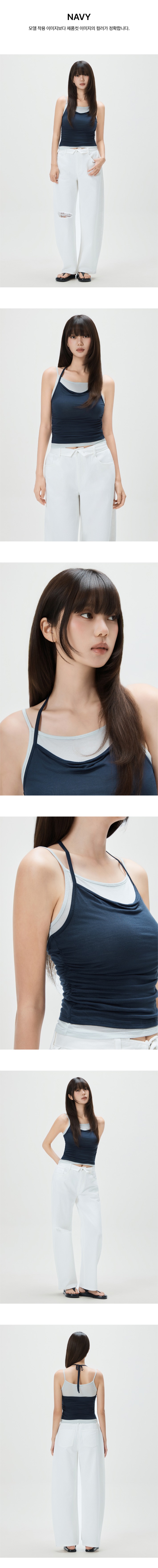 LAYERED SHIRRING SLEEVELESS - 4 COLORS BEIGE