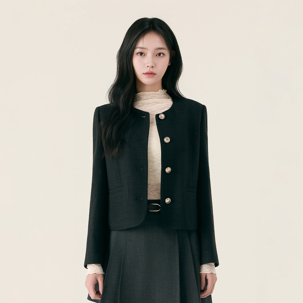 NC부천점 로엠 올데이자켓 칼라리스 트위드 자켓 RMJKG23S99