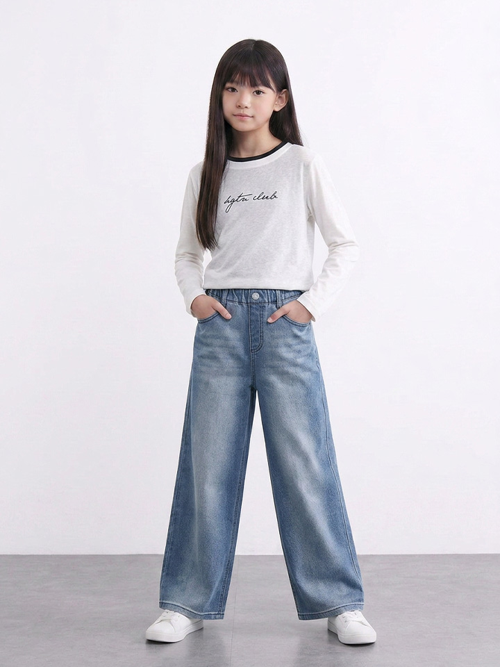 (주)브랜디드라이프스타일코리아 NC중앙로역점 행텐틴즈 여아 스판 와이드 데님팬츠 더스티블루14580-155-602-10-294NC 중앙
