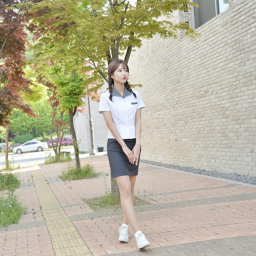 교복몰 (하복)스판 먹색 교복치마 교복 학생복- 이랜드몰