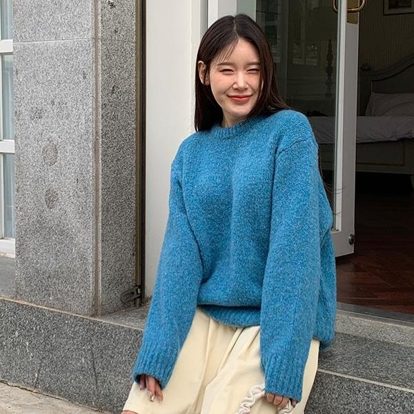 [기타 ]여성 부니니 라운드넥 탐스 루즈핏 니트