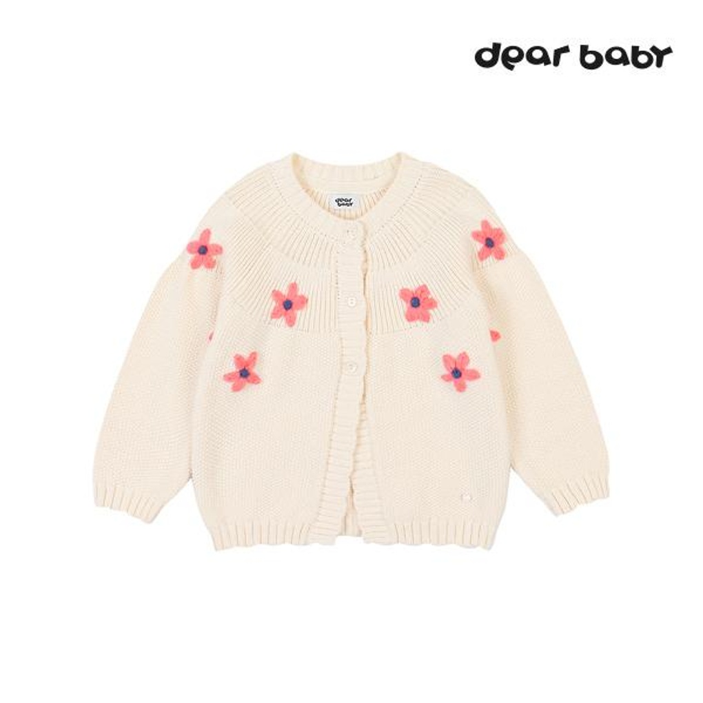 [디어베이비 ]얀꽃자수가디건(CREAM)_01P13145101- KIDIKIDI