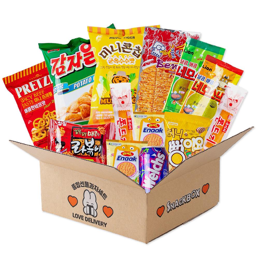 [치바리아]러브딜리버리 음료 스낵 주전부리 종합 간식 세트 2호