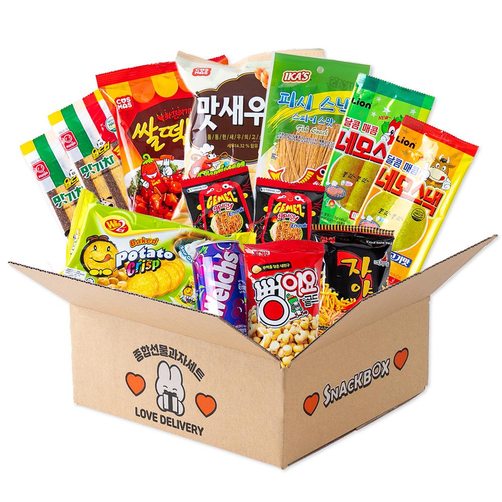 [치바리아]러브딜리버리 음료 스낵 주전부리 종합 간식 세트 1호