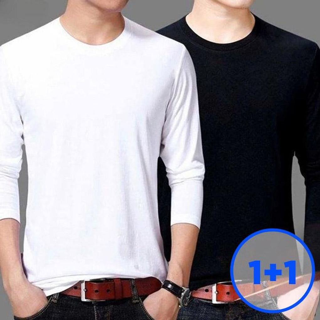 1+1세트 순면 100% 코마사 무지 긴팔티 면티셔츠 남녀 이너티 KOFM2TL- 이랜드몰