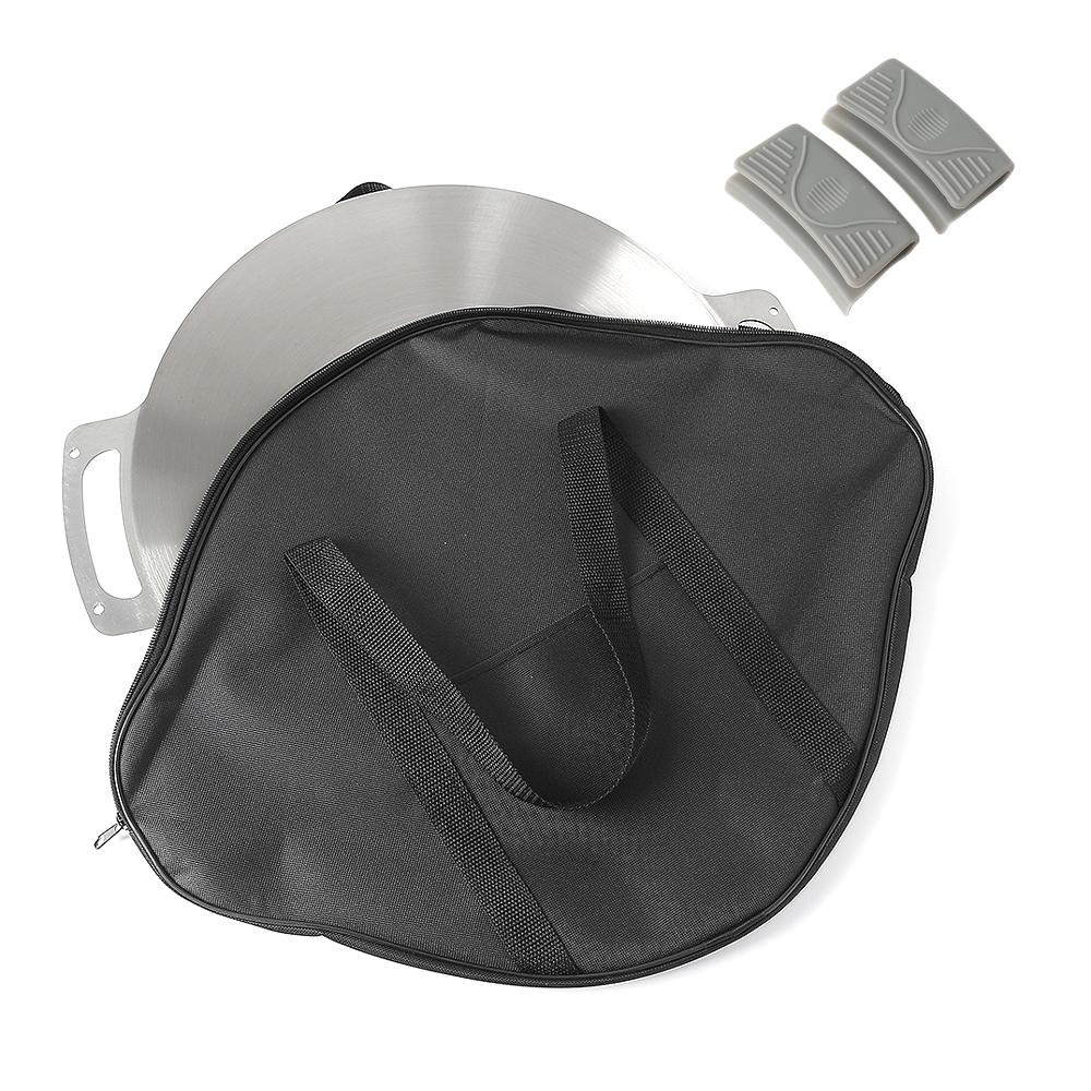 (주)트리 [도매토피아]만능큐 스텐 그리들(33cm) (손잡이+가방포함)