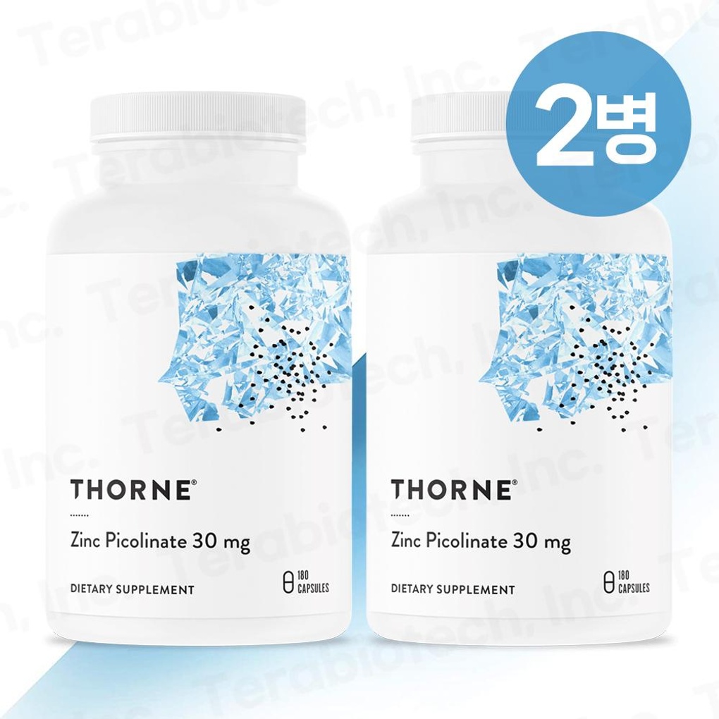 [공식인증점] 쏜리서치 아연 zinc 30mg Thorne Research 180캡슐 2병- 이랜드몰