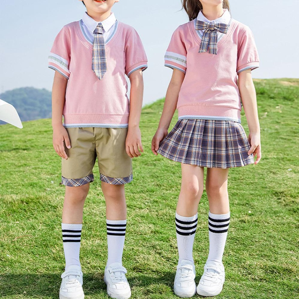 핑크조끼 하복 반팔세트 교복 유치원 어린이집 합창단- 이랜드몰