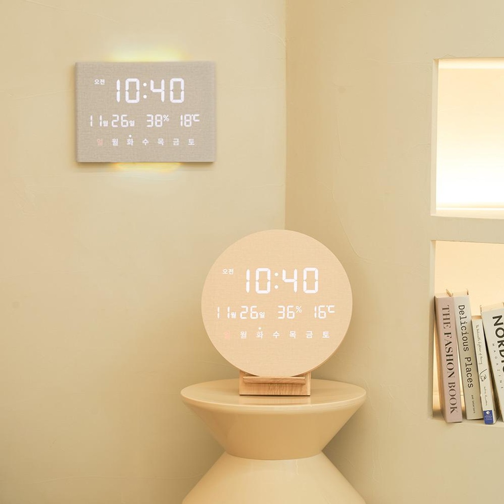오아 모던 LED 벽시계 무소음 디지털 인테리어 탁상 벽걸이 시계 거실시계- 이랜드몰