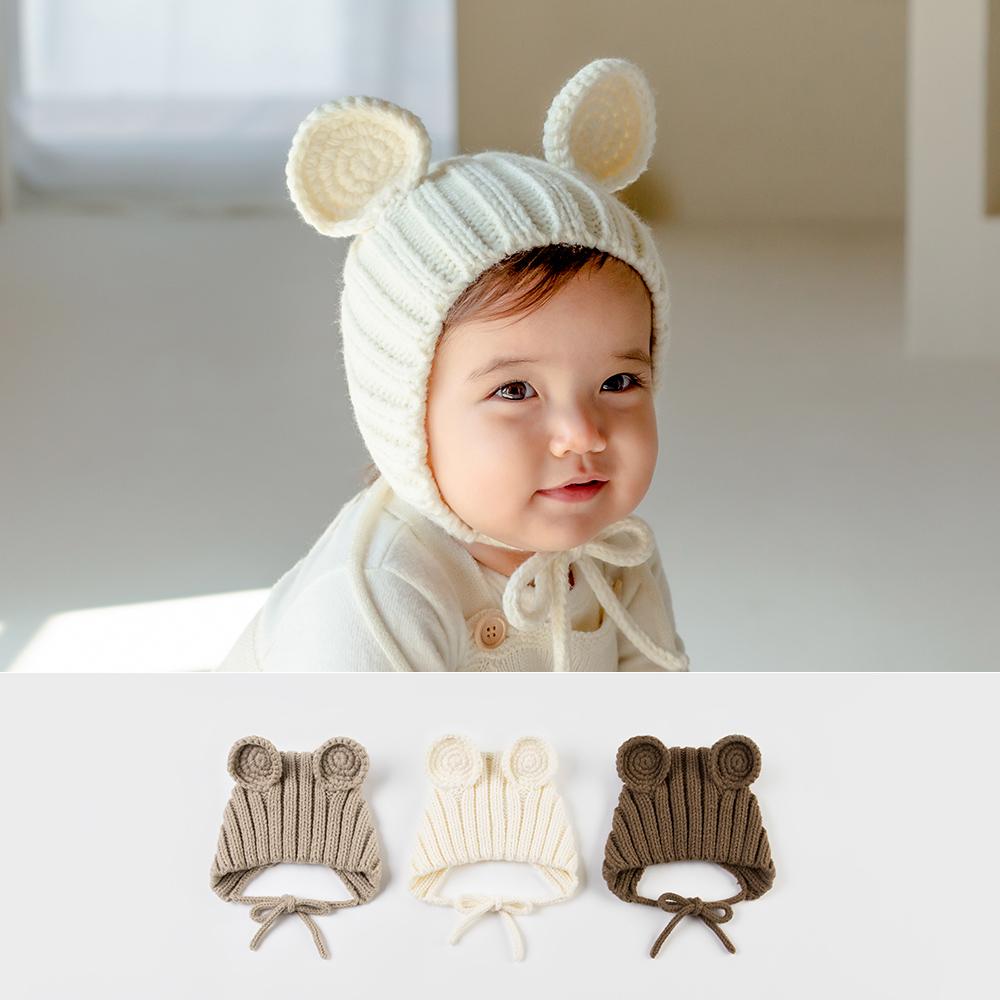 帽子 ANDMARY Baby knit babushka Ivory ANDMARY】Baby knit babushka