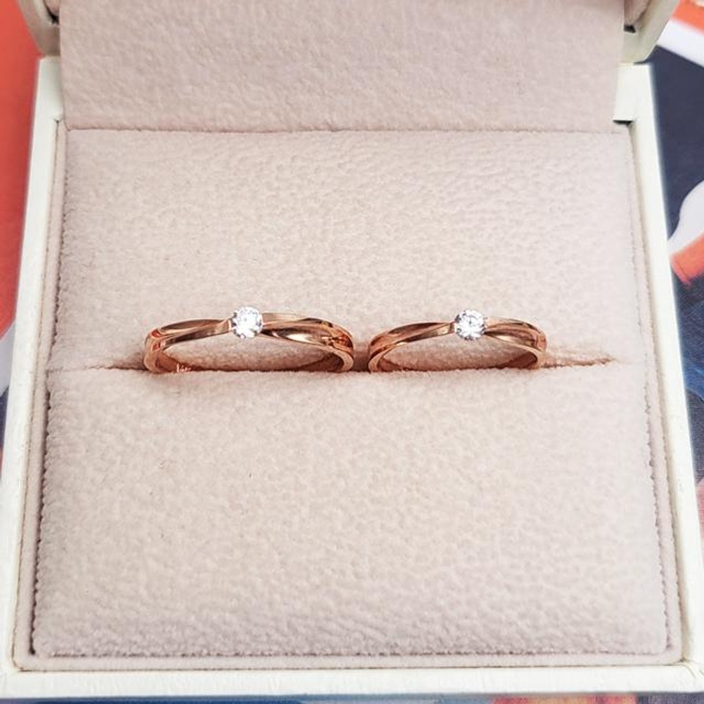 14K 심플한 커플링 반지 남녀 한쌍 R14CR106- 이랜드몰