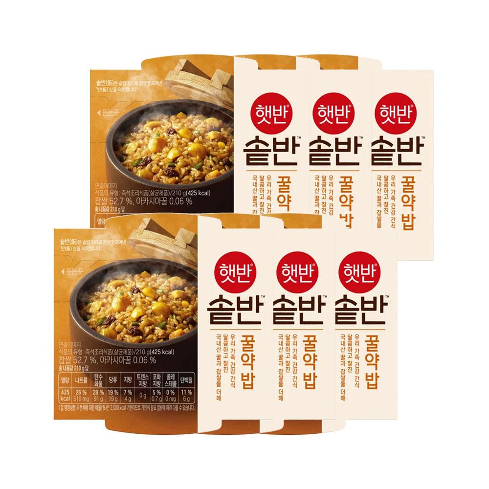 햇반 솥반 꿀약밥 210g x6개- 이랜드몰
