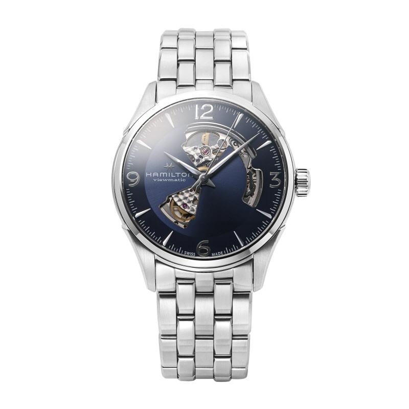 Hamilton Orologio Uomo Jazzmaster Open Heart H32705141 - Quadrante Blu, Cinturino In Acciaio, Movimento Automatico Svizzero, 42 Mm - 2