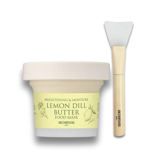 스킨푸드 레몬 딜 버터 푸드마스크 120g+워시오프 실리콘 브러쉬1개