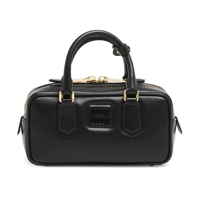 Miu Miu| (5BB142 ACR3 F0002) 25SS 미우미우 아르카디 레더백 블랙 5BB142 ACR3 F0002- 이랜드몰