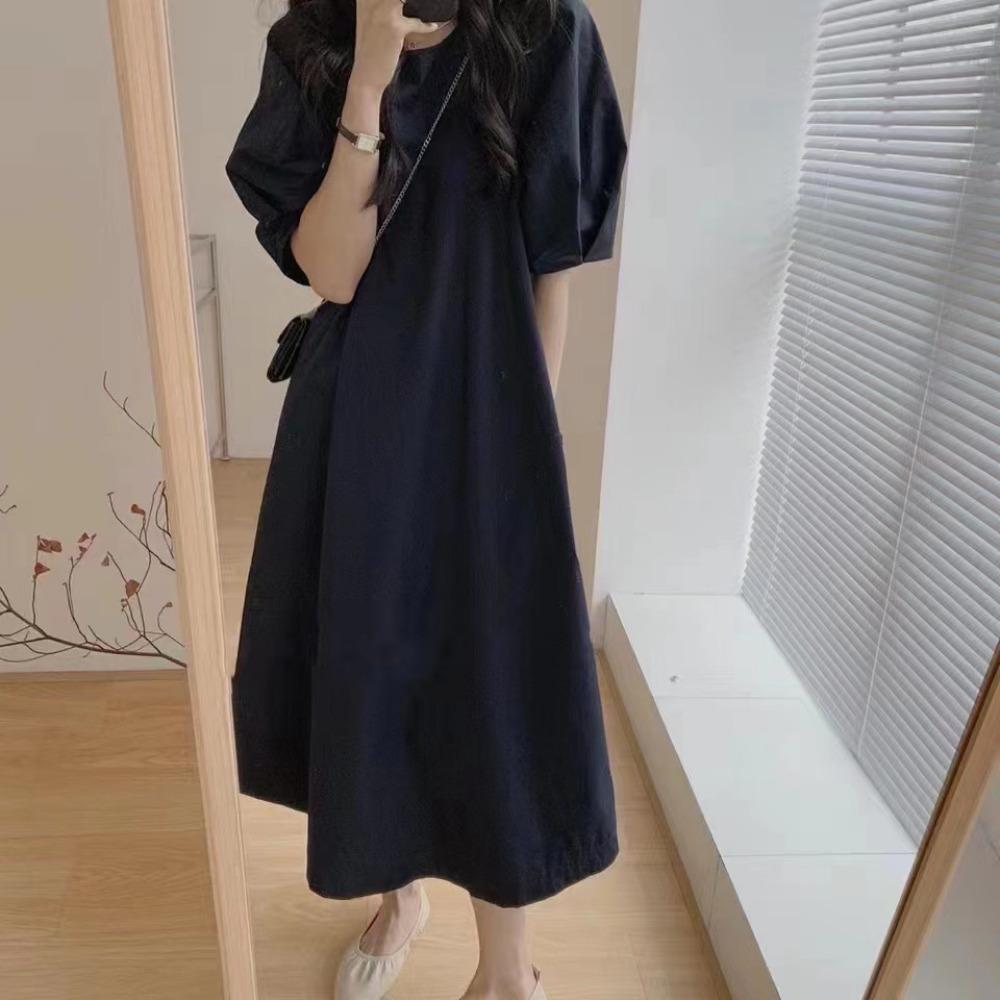 [기타 ]여성 데일리 오로잇 무드퍼프 코튼 A라인 원피스