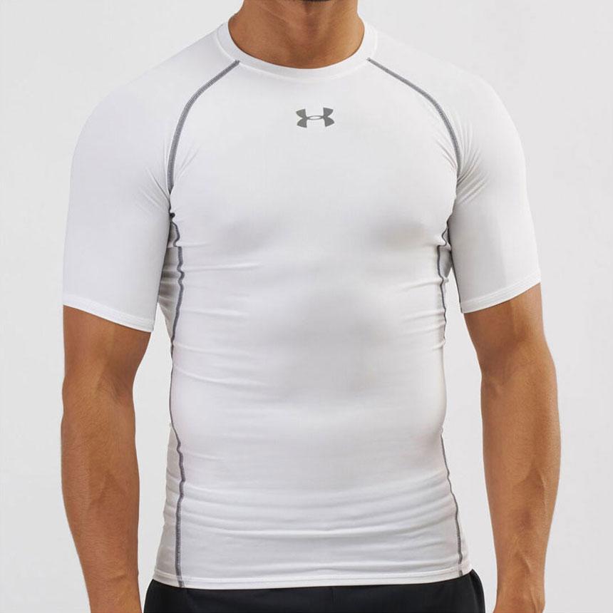 언더아머 HeatGear 반팔 컴프레션 셔츠 1257468-100