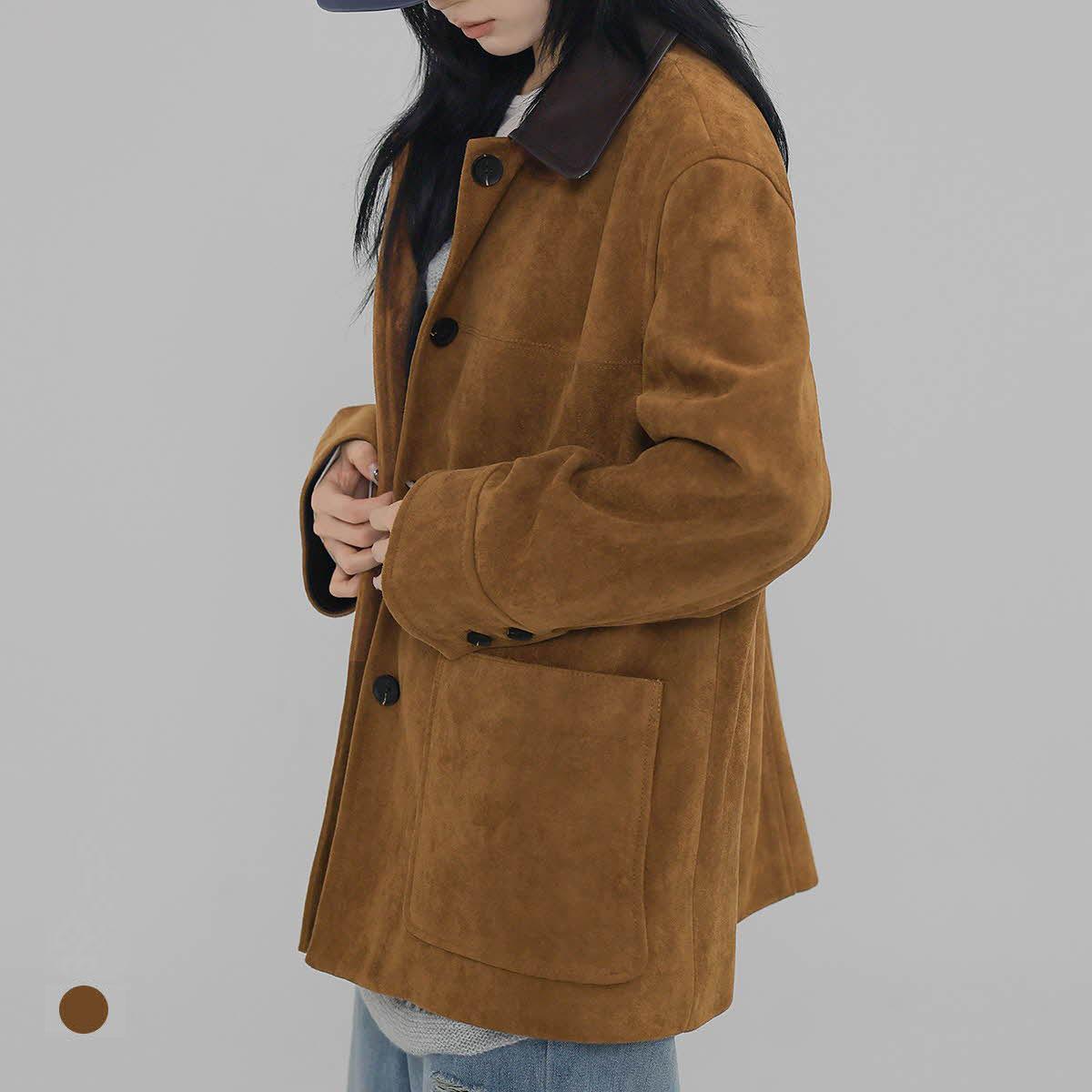 (주)비엔비인터내셔널or협력업체 [카라]NC강서점 KARRA (77까지)스웨이드배색소프트자켓 A5W0239