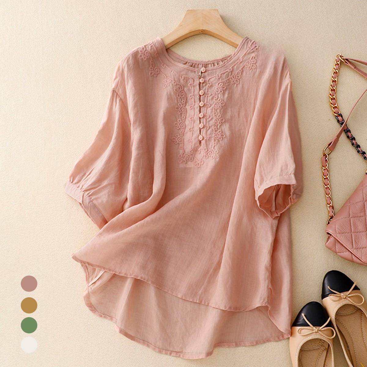 (주)비엔비인터내셔널or협력업체 NC강서점 화세 미니넥버튼셔링퍼프블라우스 HL6MBL007C