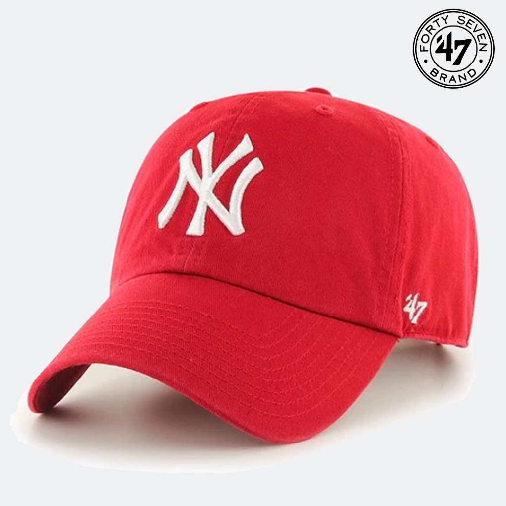 47브랜드 MLB모자 뉴욕 빅로고 클린업 모자볼캡 레드- 이랜드몰