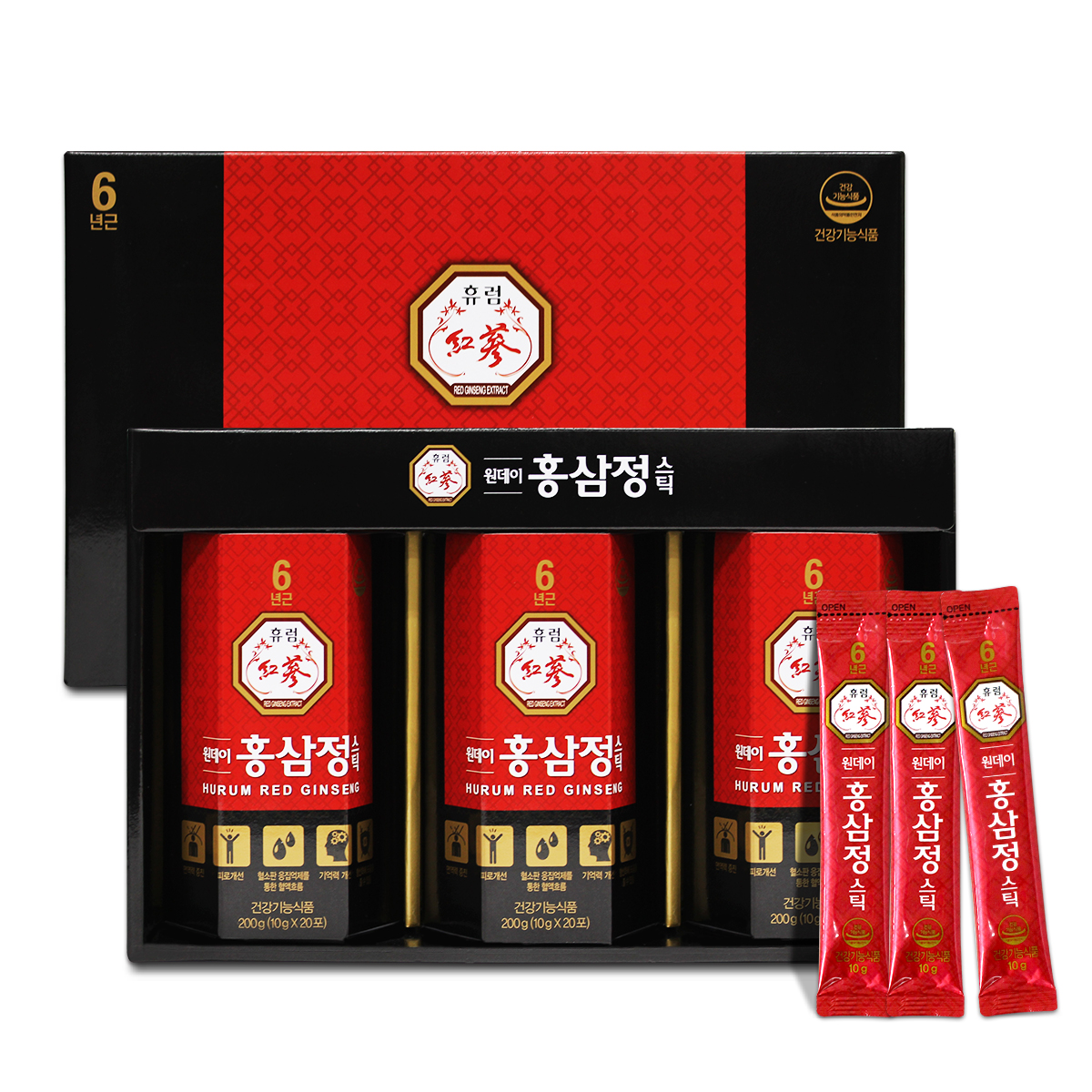휴럼 원데이 홍삼정스틱 60포(10g*60포)[쇼핑백 동봉]- 이랜드몰