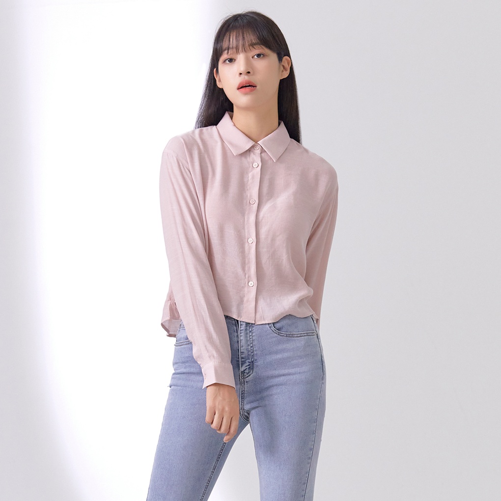 긴팔 크롭 셔츠 MIWYWC820A- 이랜드몰