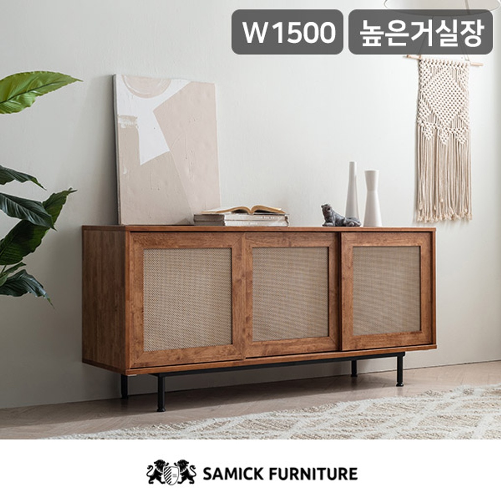 [삼익가구]로프트 원목 높은 거실장 수납장 1500- 이랜드몰