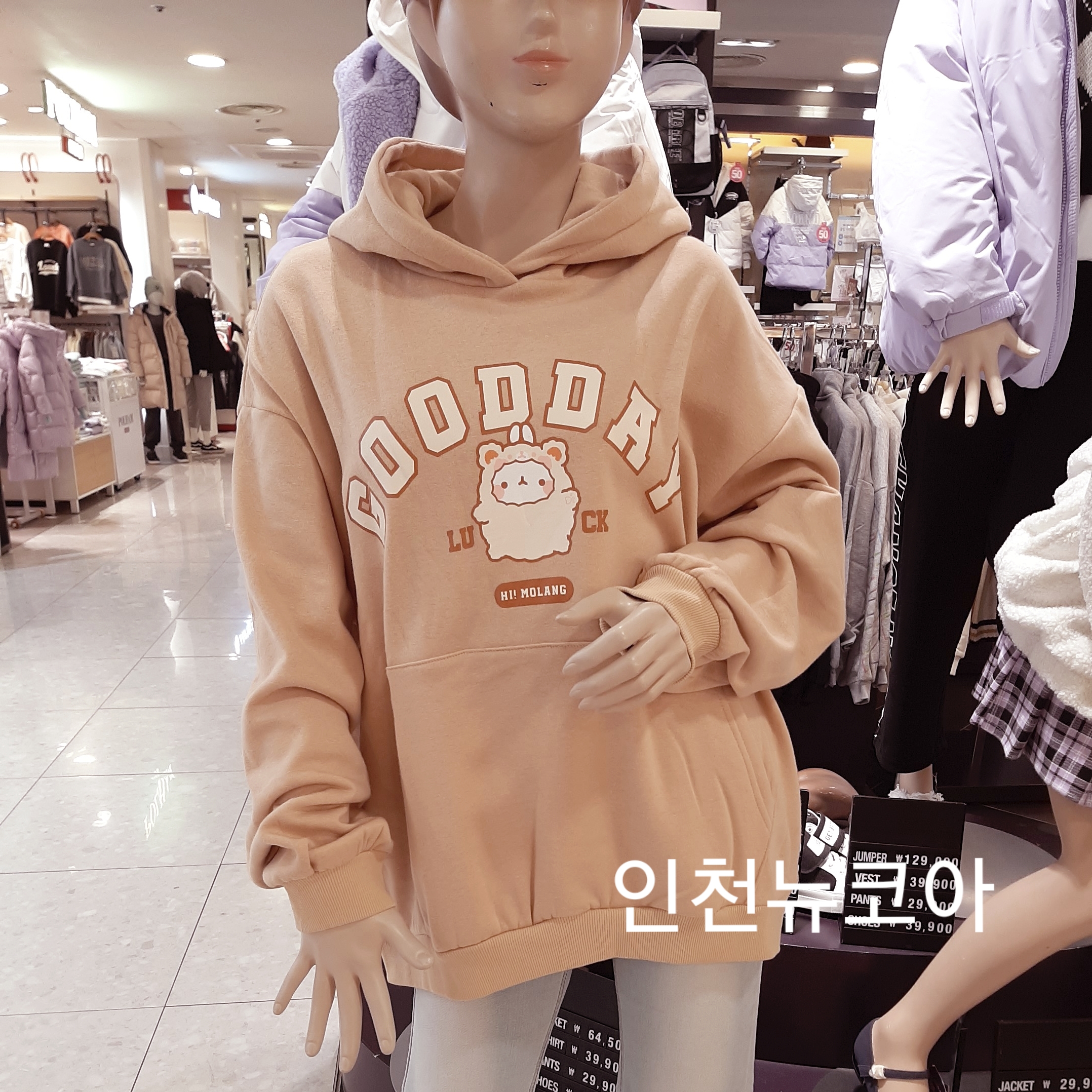 몰랑이 아이비리그 융후드티 TGMH22T1M_인천점- 이랜드몰