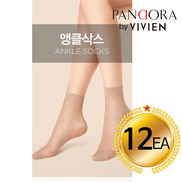 판도라바이비비안 KS3830 20D 앵클삭스 x12개 (살구,커피,블랙/M-L)- 이랜드몰