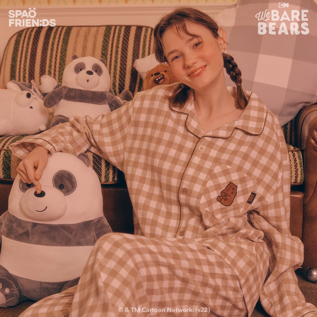 [남녀공용] (위베어베어스)꿀잠자라곰 체크 잠옷(BEIGE)_SPPPC4TU01- 이랜드몰