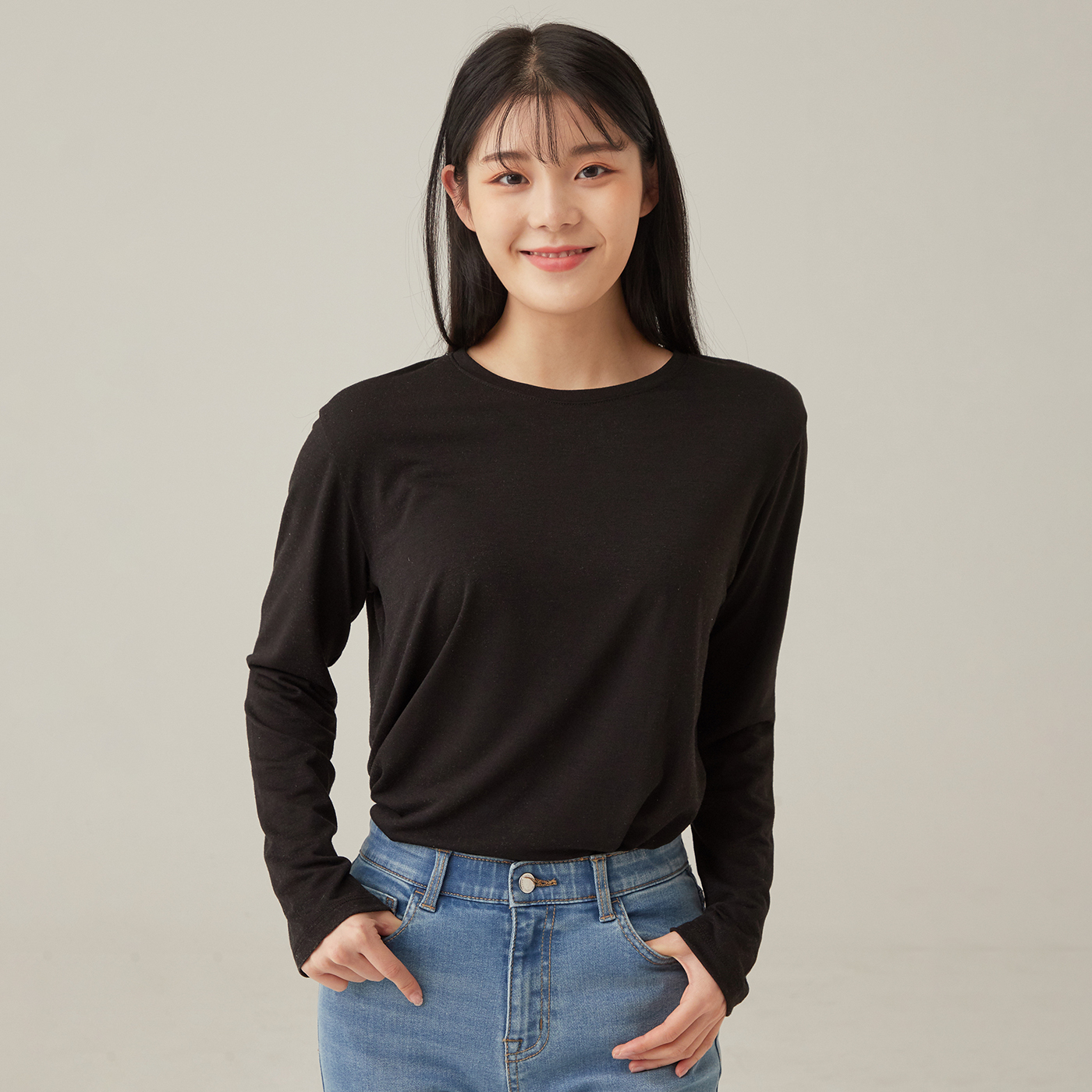 골지 긴팔 티셔츠_SPLWA12G03- 이랜드몰